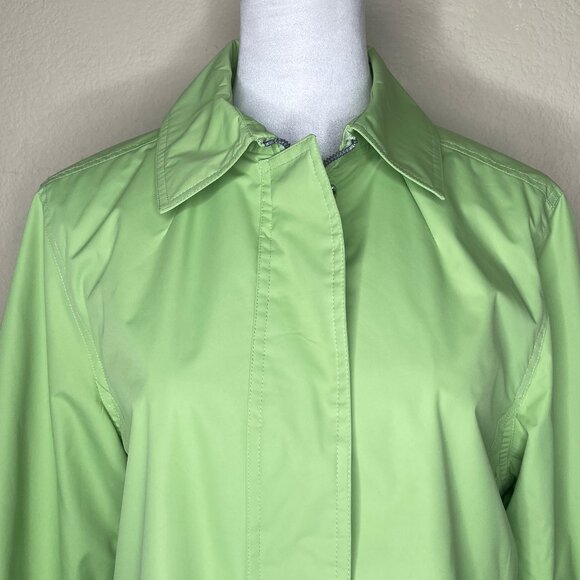 White Stag Women's Marble Green Raincoat Jacket Outdoors Pockets Spring Sz 8/10 - Picture 2 of 12